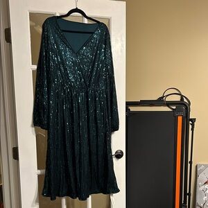 BloomChic Shimmering Green Sequin Dress